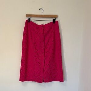 J. Crew Vibrant Pink A-Line Skirt